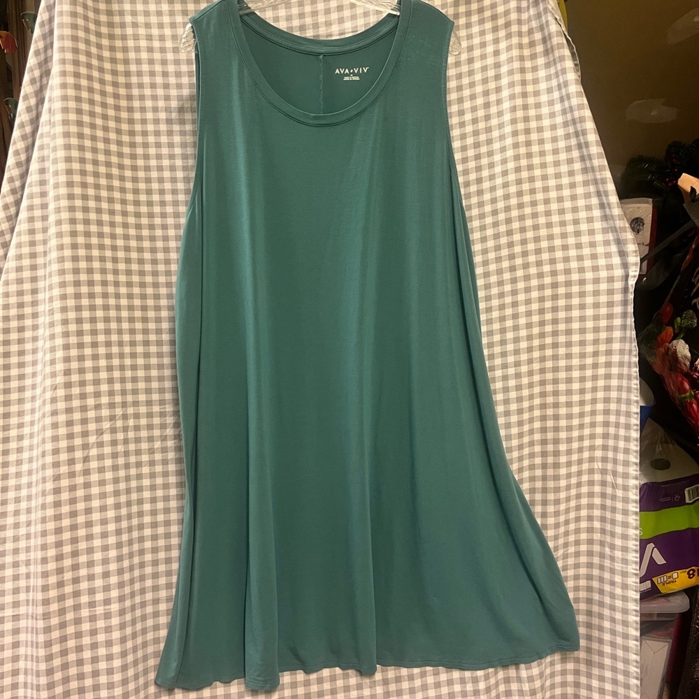 Ava & Viv Teal Tank Dress